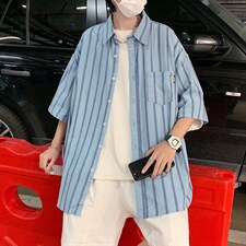 短袖衬衫春款男港风潮流弹力CS13P31，男装衬衫，星座1116-2