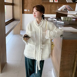 【已出货】休闲时髦宽松小香风外套2C372-9052-P165控228图片