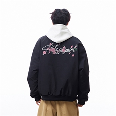 白底抖音直播带货得物高品质棒球领飞行夹克棉衣M1353P88，男装夹克，电商C408-1(原B339-1)