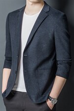 春秋季薄款西装外套男士商务休闲西服中年爸爸装宽松纯色单件上衣，男装西服，电商B212（原钱塘6029）
