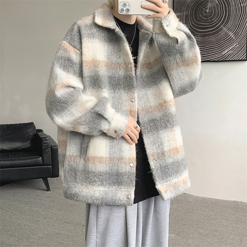 现货DSA059-MN7886-P98控128重磅毛呢大衣高克重宽松外套560g,男装毛呢大衣,电商A059