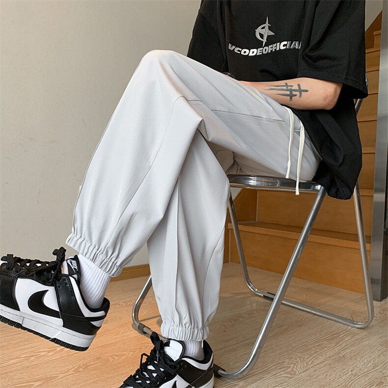 束脚男裤休闲裤男士夏季薄款冰丝宽松运动裤子K855*P29控48，男装休闲裤，星座227-2