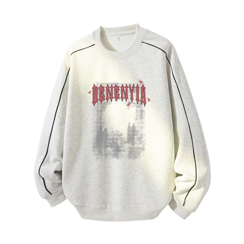 得物供货、复合重磅420克现货圆领卫衣宽松HD019-1-YLT25290-P35，男装卫衣，电商019-1