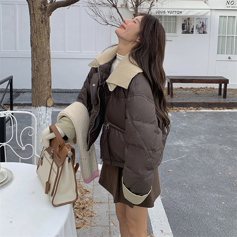 2025冬季新款时尚拼接羽绒服2C098-8628P235K358,女装羽绒服,2C098