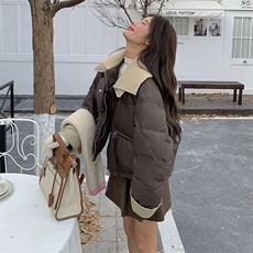 2025冬季新款时尚拼接羽绒服2C098-8628P235K358，女装羽绒服，2C098