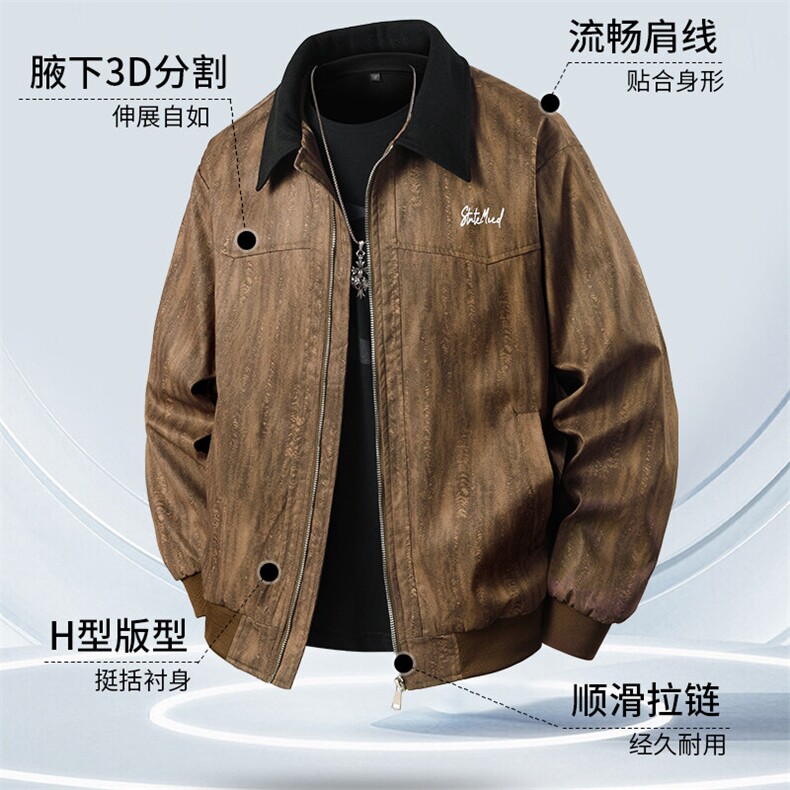 得物图片立体大码扎染印花外套春秋痞帅休闲夹克A436-JK2589-P70,男装夹克,电商A436