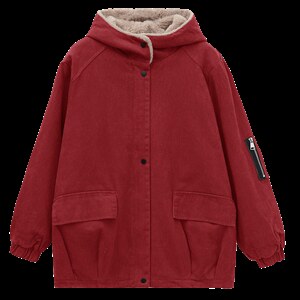 加绒加厚派克服女冬季2025新款宽松休闲连帽棉衣中年妈妈棉袄外套，女装棉衣/棉服，秋牧寒烟