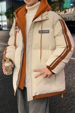 港风夜景潮牌新款织带连帽棉服潮流保暖棉衣M082-P100控139，男装棉衣，星座717
