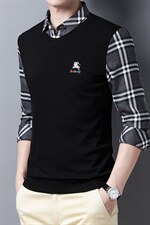 BN20C755钱塘2020-2中年男士衬衣假两件毛衣男商务休闲男装P90，男装衬衫，钱塘207-2