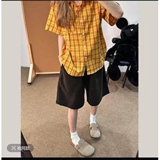 水洗做旧刺绣重磅短裤男款夏季大码运动五分裤子宽松阔腿休闲卫裤，男装牛仔裤，星座715-7