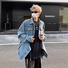 F115-P68美式高街潮牌水洗牛仔外套男款春季高级感宽松夹克上衣，男装夹克，星座512-6