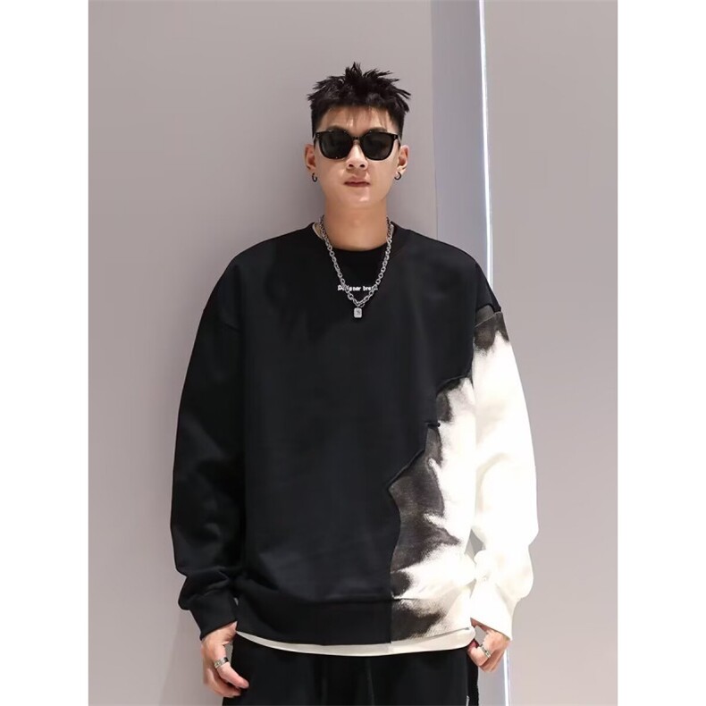 1506/QM290/P49秋冬新款卫衣男潮牌高街设计感潮流休闲宽松圆领，男装卫衣，星座1506