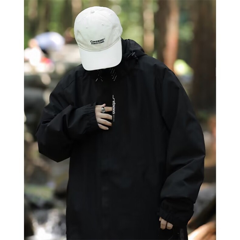 黑武士cityboy冲锋衣男连帽机能风工装夹克户外登山外套QJ99-P68,男装夹克,星座1008