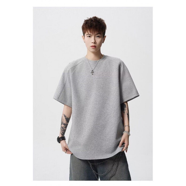 M561-P35美式设计高级感短袖t恤男士夏季2025款潮牌痞帅T恤图片