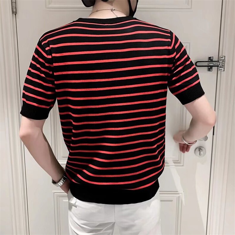 男春季潮韩版宽松百搭情侣冰丝短袖针织衫S247P37,男装针织衫/毛衣,星座1116-2