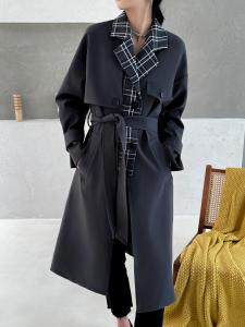 格子拼接连衣裙欧版两色，女装连衣裙，TOP.1