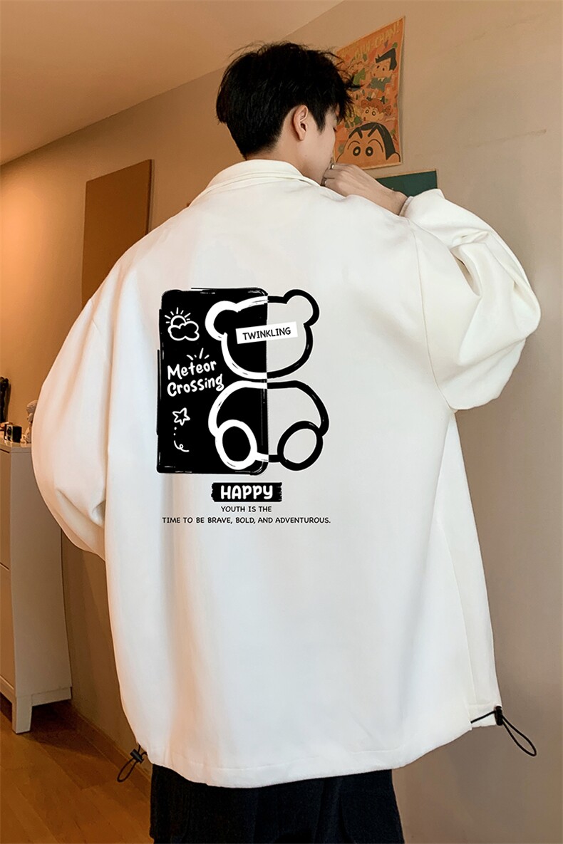 麂皮绒夹克男大码立领褂子外套JK85352-P68加绒款-P78,男装夹克,电商A040