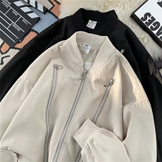潮牌机能风多拉链飞行服夹克男秋季薄款宽松开衫棒球服外套J675，男装夹克，星座1116A-1（原606A）