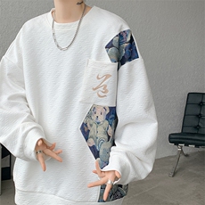 现货WY10063-P45控78秋冬新款高品质小熊圆领大码卫衣，男装卫衣，电商A059