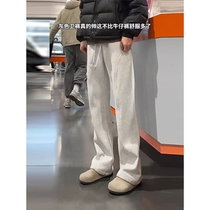 裤子春秋2026新款韩版炸街春款阔腿裤休闲裤运动裤XC319图片