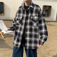 小香风夹克外套男士韩版潮流帅百搭格子2025春季ins上衣W6343-P51，男装夹克，星座412-2