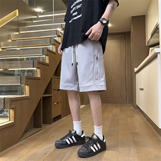 港风工装休闲裤高街五分裤宽松沙滩裤直通短裤DK309P35，男装牛仔裤，星座1204-3