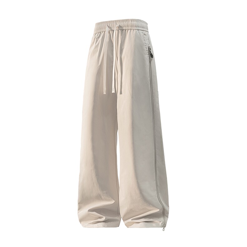 侧拉链镂空网眼透气休闲裤男士潮流宽松直筒裤子KZ8220-P42，男装休闲裤，星座210-1