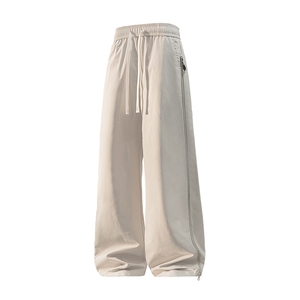 侧拉链镂空网眼透气休闲裤男士潮流宽松直筒裤子KZ8220-P42，男装休闲裤，星座210-1