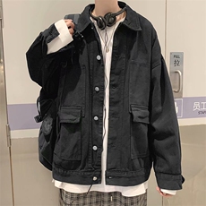 工装外套男韩版潮流宽松ins痞帅春秋夹克百搭港风上衣服jk577-p60，男装夹克，星座1008-1