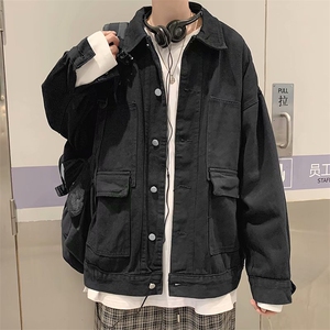 工装外套男韩版潮流宽松ins痞帅春秋夹克百搭港风上衣服jk577-p60图片