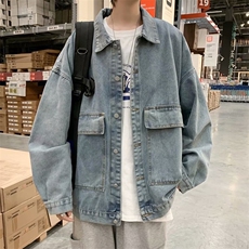牛仔衣夹克外套男春秋新款潮牌ins宽松休闲韩版帅气衣服JK20-P55，男装夹克，星座1008-1