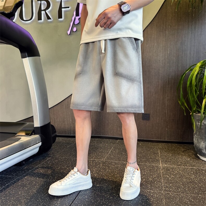 B340DK391P5878店主风小伙风高品质直筒撞色五分裤短裤,男装牛仔裤,电商B340