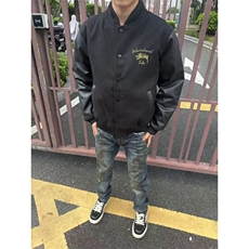 夹棉街头嘻哈字母刺绣棒球服外套男女短款上衣潮W6913-P108，女装短外套，星座412-3