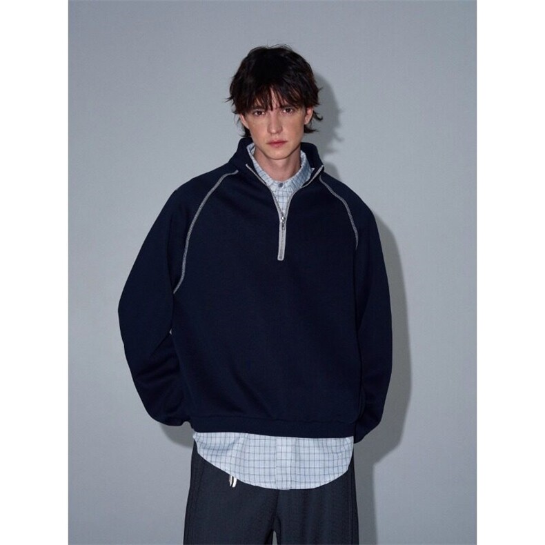 WY08-P58春装华棉复合340克反骨设计套头卫衣，男装卫衣，电商B327