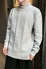 冬季新款半高领毛衣男韩版潮流针织衫加厚保暖打底线衣DS515T，男装针织衫/毛衣，电商A102