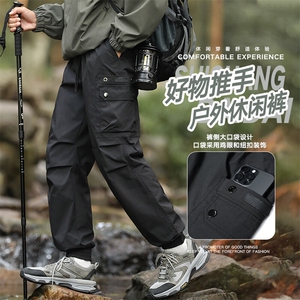 现货美式工装裤冲锋裤男户外机能风登山运动裤休闲裤AK0256-P50,春季工装裤搭配图片