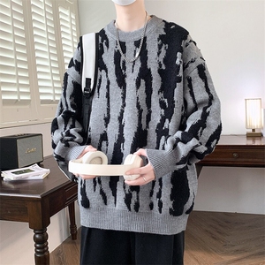 84711-特P68 秋冬新款休闲毛衣男长袖针织衫 港风宽松打底衫图片