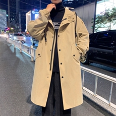 5W件长年冲锋风衣男中长款大衣男F174薄P90加棉P100特价港风C，男装风衣，星座401
