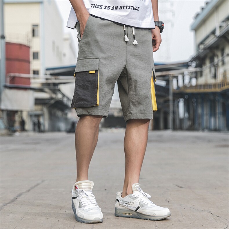 男夏季短裤潮流工装裤男士大码日系宽松休闲5分中裤子DS375T,男装休闲裤,电商A102