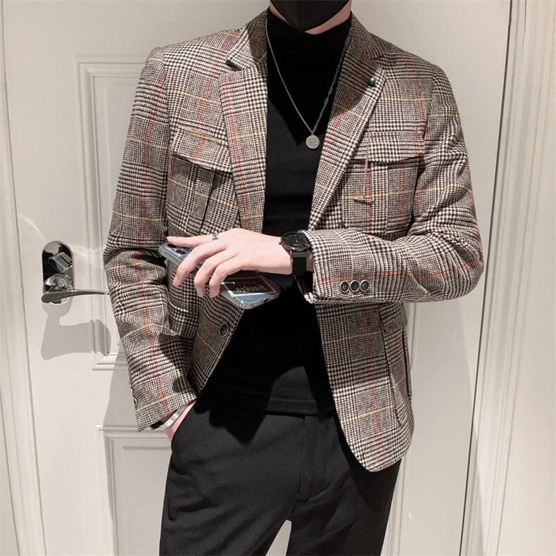 秋冬夹克西装单西修身休闲男士西服A236-XZ-193-P130,男装夹克,电商A236