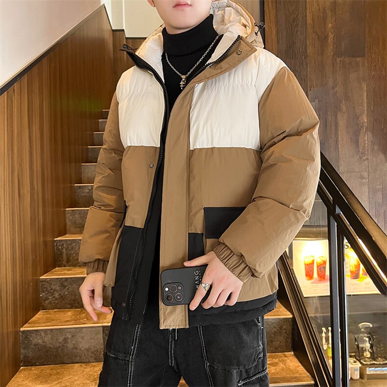 店主风2026新品冬季宽松情侣装撞色棉服冬装加厚外套D008-P100,男装棉衣,星座717