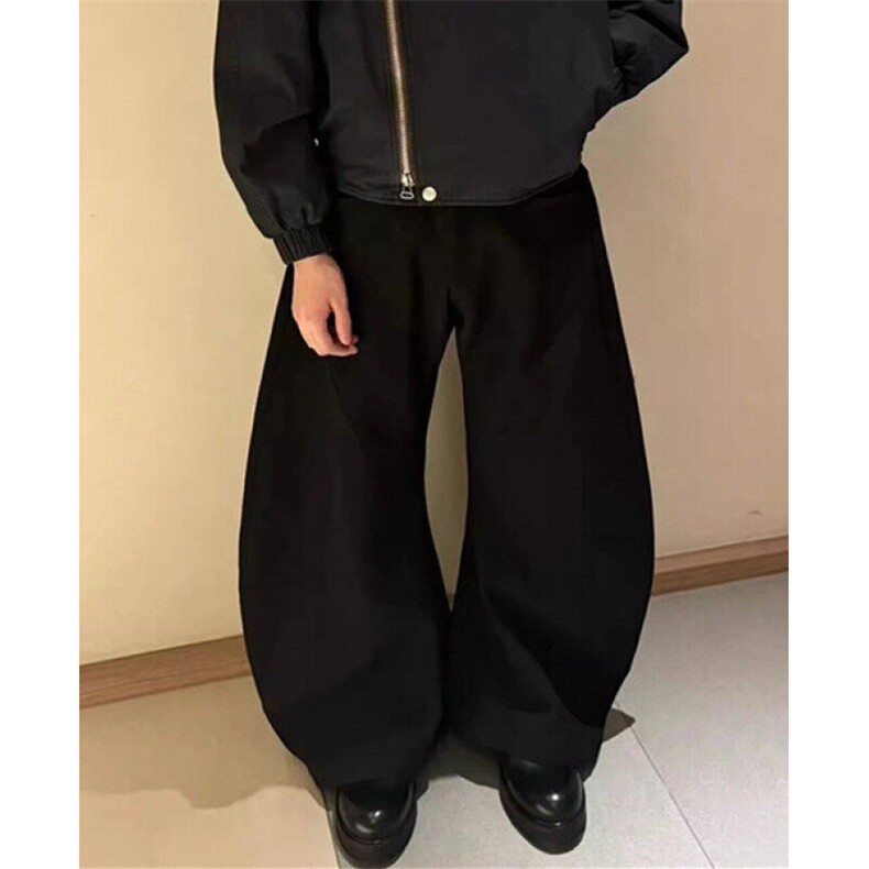 西装裤男女宽松显瘦休闲拖地裤潮流时尚常规阔脚裤KX024,男装牛仔裤,星座1116A（原606A-3）