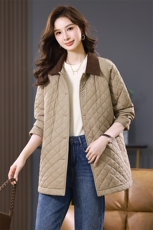 2024秋冬袖口长款棉衣，女装棉衣/棉服，小林双子