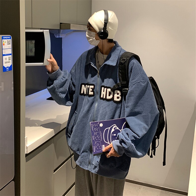 EQ1002024新款ins港风玉米粒毛巾绣外套男夹克P108,男装夹克,电商C306-1