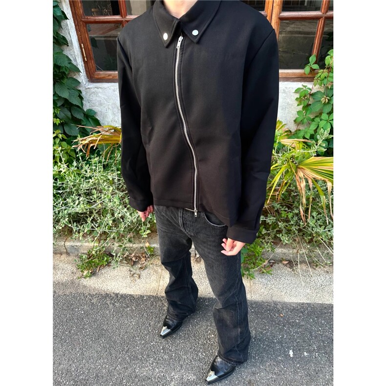 秋季韩版时髦复古飞行员棒服夹克男士宽松拉链外套女L25955-P55,男装夹克,星座1008