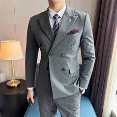 2025新款双排扣潮款男士时尚休闲西服2206-P225，男装西服，星座311B