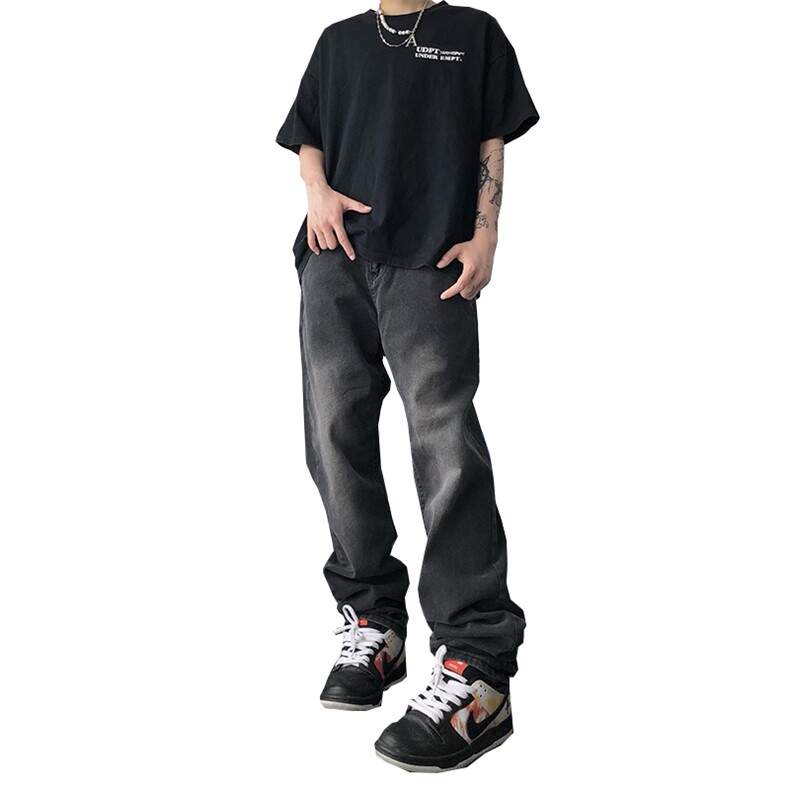 美式ins高街hiphop小众刺绣牛仔裤货号K710P6588,男装牛仔裤,电商A063