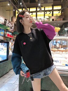 撞色卫衣图片