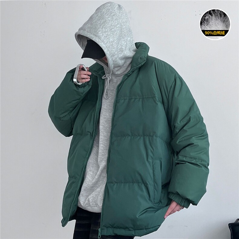 白鸭绒潮流光板抽绳立领羽绒服保暖外套Y5848-P140【特价】,男装羽绒服,电商A007