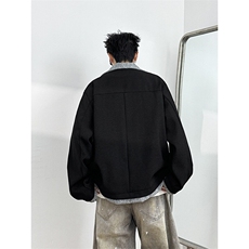 高级感夹克男女春秋季潮牌宽松痞帅翻领小香风外套JK0622-P72，男装夹克，星座308B-1